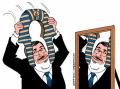 Den nye frisyren til president Morsi. Ill. av Carlos Latuff.