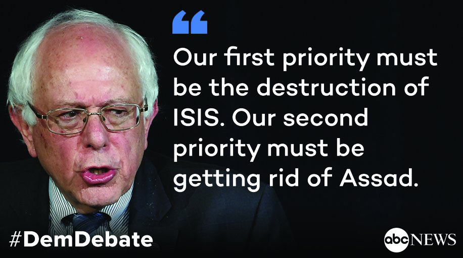 Sanders oppsummert etter debatten mellom presidentkandidatene for Demokratene.